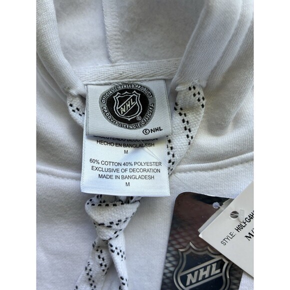 NHL Boston Bruins Hoodie Mens Medium Black White Official Licensed Pullover - Picture 4 of 8